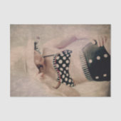 ヴィンテージレトロガール水玉模様ビキニティッシュペーパー 薄葉紙 (正面)