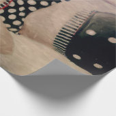 ヴィンテージレトロガール水玉模様ビキニ ラッピングペーパー (角)