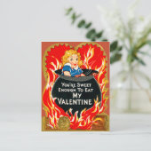 ヴィンテージレトロガール沸騰inカルドロンバレンタイン シーズンポストカード (スタンド正面)