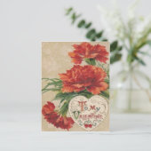 ヴィンテージレトロキクのバレンタインカード シーズンポストカード (スタンド正面)