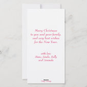 ヴィンテージレトロキッズスレディングカスタムクリスマス シーズンカード (裏面)