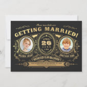 ヴィンテージレトロキッズフォト結婚式招待状フォイル 招待状 (正面)