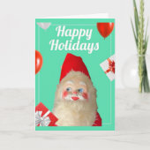 ヴィンテージレトロキッチサンタクリスマスカード カード (正面)