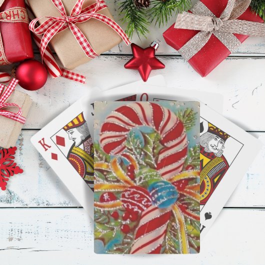 ヴィンテージレトロキャンディーケーンクリスマス トランプ