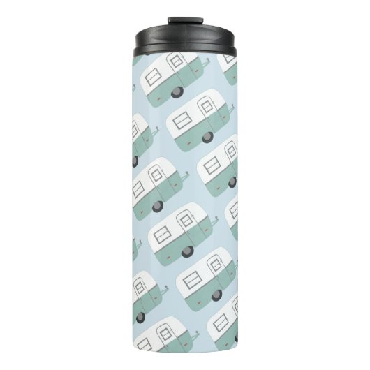 ヴィンテージレトロキャンパートレーラー（青） タンブラー (正面)