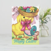 ヴィンテージレトロキュートイースターボンネットシックカスタムホテル シーズンカード (スタンド正面)