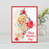 ヴィンテージレトロキューピッカスタムドエンジェルバレンタインデー シーズンカード (スタンド正面)