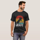 ヴィンテージレトロキリンSunset 70s 80s 90s Giraffe P Tシャツ (正面フル)