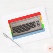 ヴィンテージレトロキーボード? 長方形シール (封筒)