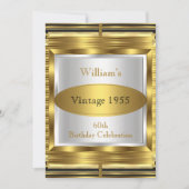 ヴィンテージレトロギャツビーデコ60thバースデーパーティー 招待状 (正面)