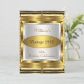 ヴィンテージレトロギャツビーデコ60thバースデーパーティー 招待状 (スタンド正面)