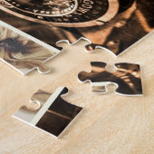 ヴィンテージレトロクラシックカメラ素朴カスタムな家族 ジグソーパズル (側面)