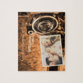 ヴィンテージレトロクラシックカメラ素朴カスタムな家族 ジグソーパズル (縦)