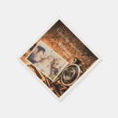 ヴィンテージレトロクラシックカメラ素朴カスタムな家族 スタンダードカクテルナプキン (角)