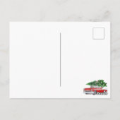 ヴィンテージレトロクラシックカークリスマス ポストカード (裏面)