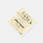 ヴィンテージレトロクラシックブリデスマ素朴イド結婚ズ スタンダードカクテルナプキン (角)