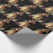 ヴィンテージレトロクリスマスイブピンナップ ラッピングペーパー (角)