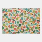 ヴィンテージレトロクリスマスオーナメントとライト キッチンタオル (横)