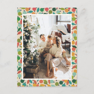 ヴィンテージレトロクリスマスオーナメントとライト シーズンポストカード