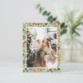 ヴィンテージレトロクリスマスオーナメントとライト シーズンポストカード (スタンド正面)