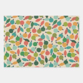 ヴィンテージレトロクリスマスオーナメントとライト ラッピングペーパーシート (正面3)