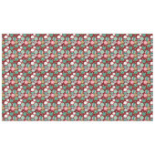 ヴィンテージレトロクリスマスオーナメントと雪 テーブルクロス (正面(横))