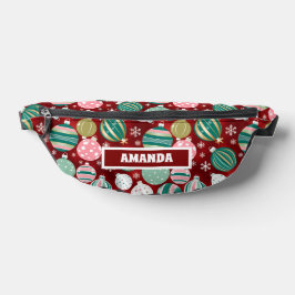 ヴィンテージレトロクリスマスオーナメントと雪 ファニーパック