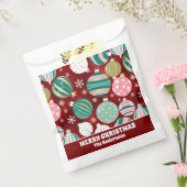 ヴィンテージレトロクリスマスオーナメントと雪 フェイバーバッグ (封をした状態)