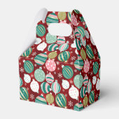 ヴィンテージレトロクリスマスオーナメントと雪 フェイバーボックス (裏面サイド)