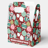 ヴィンテージレトロクリスマスオーナメントと雪 フェイバーボックス (オープン)