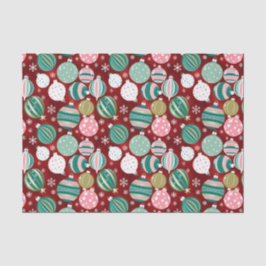 ヴィンテージレトロクリスマスオーナメントと雪 薄葉紙