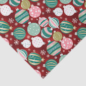 ヴィンテージレトロクリスマスオーナメントと雪 薄葉紙 (詳細)