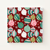 ヴィンテージレトロクリスマスオーナメントスノーフレーク子供 ノートブック (裏面)