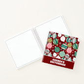 ヴィンテージレトロクリスマスオーナメントスノーフレーク子供 ノートブック (内部)