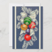 ヴィンテージレトロクリスマスオーナメントスプレーカスタム シーズンカード (正面)