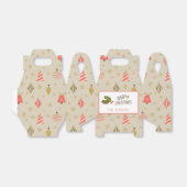 ヴィンテージレトロクリスマスオーナメントパターン フェイバーボックス (折り畳みなし)