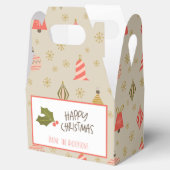 ヴィンテージレトロクリスマスオーナメントパターン フェイバーボックス (オープン)