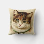 ヴィンテージレトロクリスマスキャットとベル クッション (裏面)