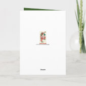 ヴィンテージレトロクリスマスキャットカードのカスタマイズ シーズンカード (裏面)