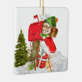 ヴィンテージレトロクリスマスキャットセラミックオーナメント セラミックオーナメント (右)