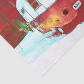 ヴィンテージレトロクリスマスキャンパーグリーンレッドホリデー 薄葉紙 (詳細)