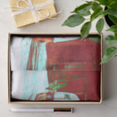 ヴィンテージレトロクリスマスキャンパーグリーンレッドホリデー 薄葉紙 (ギフト)