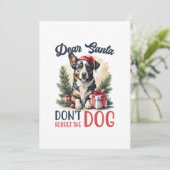 ヴィンテージレトロクリスマスギフトペットドッグかわいい子犬 シーズンカード (スタンド正面)