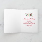 ヴィンテージレトロクリスマスグリーティングカード シーズンカード (内部)