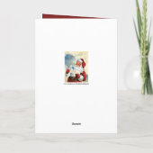 ヴィンテージレトロクリスマスサンタアド文字カード シーズンカード (裏面)