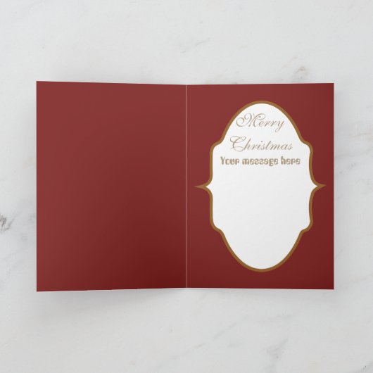 ヴィンテージレトロクリスマスサンタアド文字カード シーズンカード (内部)