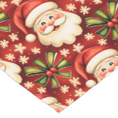 ヴィンテージレトロクリスマスサンタクロースアンドボウズ ショートテーブルランナー (コーナー)