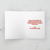 ヴィンテージレトロクリスマスサンタクロースアンドボウズ シーズンカード (内部)