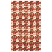 ヴィンテージレトロクリスマスサンタクロースアンドボウズ テーブルクロス (正面)