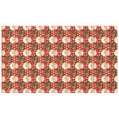 ヴィンテージレトロクリスマスサンタクロースアンドボウズ テーブルクロス (正面(横))